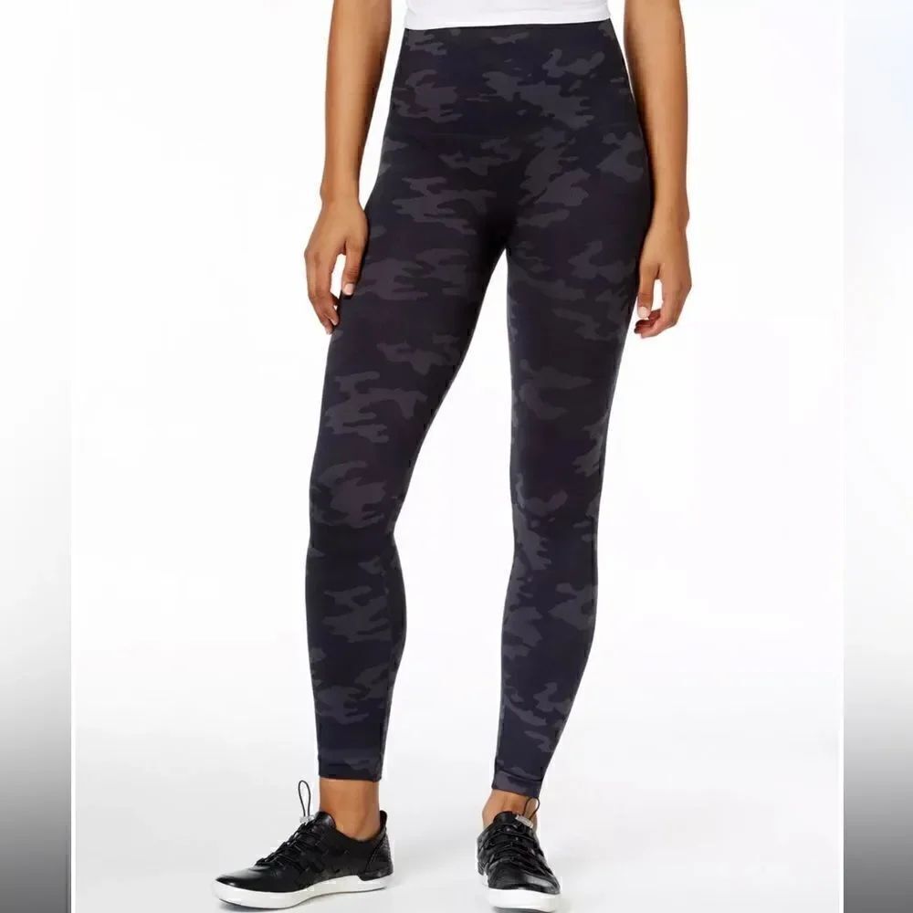 SPANX® | EcoCare Seamless Ankle Leggings - Dark Blue Camo, Small
